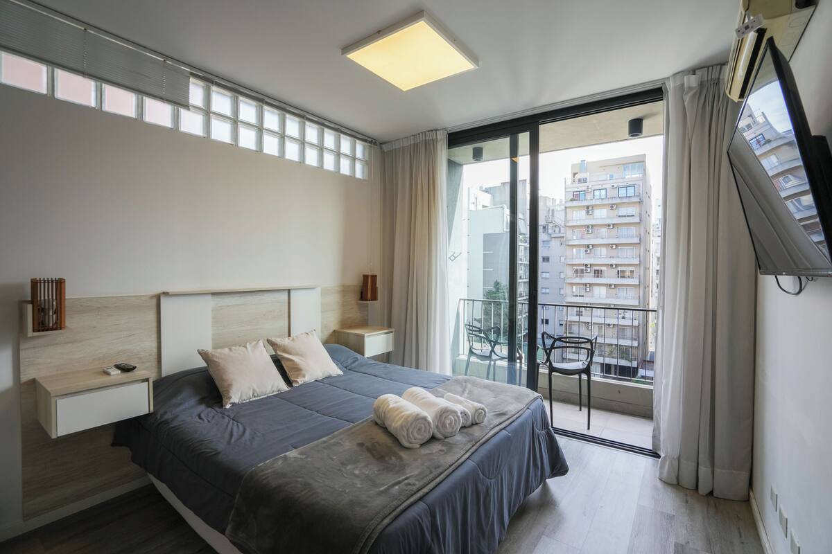 Apartamento Clásico | 1 dormitorio, cortinas opacas, tabla de planchar con plancha