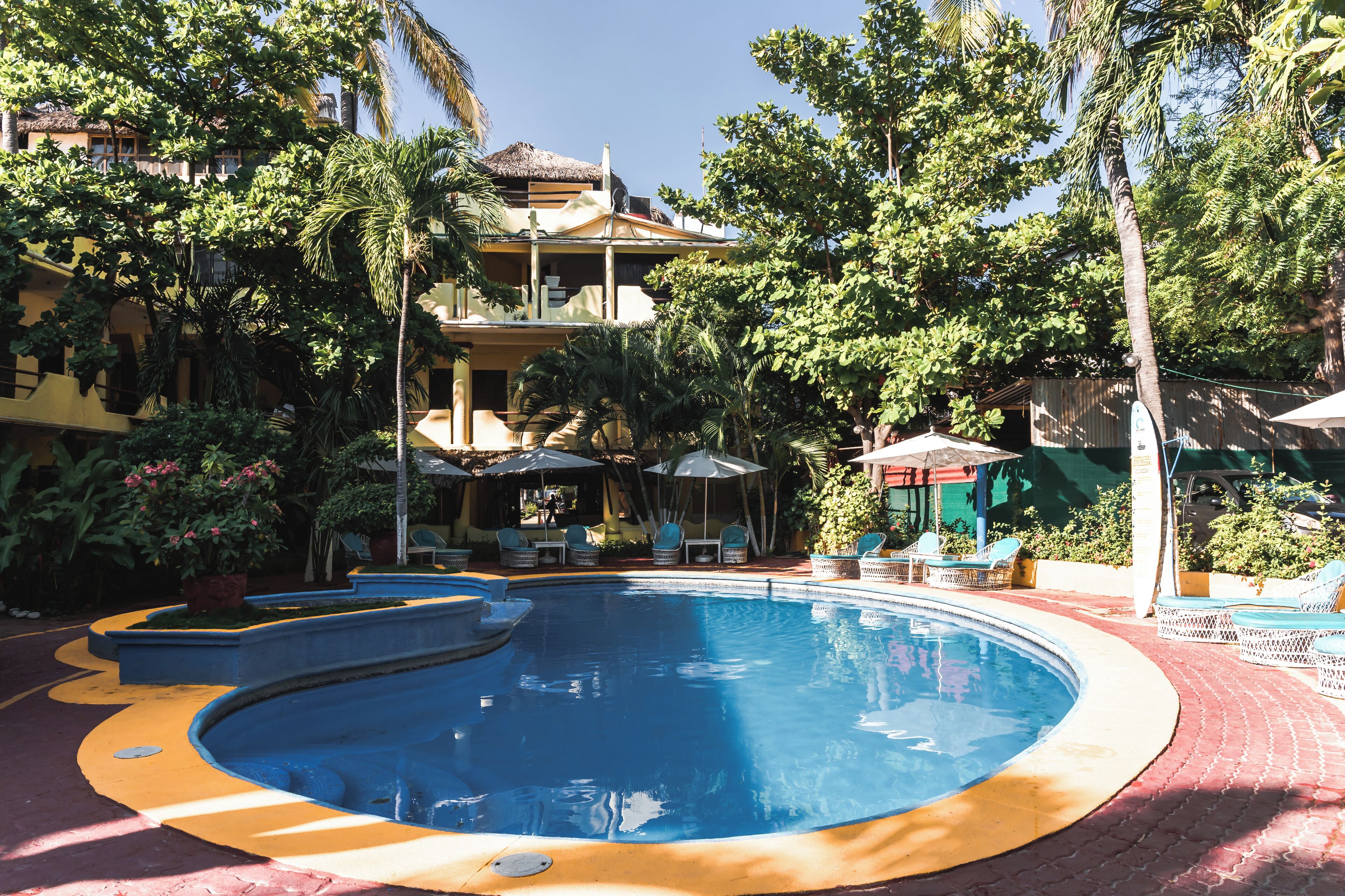 Outdoor pool, open 10:00 AM to 10:00 PM, sun loungers