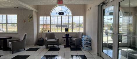 Sittområde i lobbyn