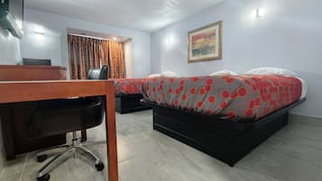 Room, 2 Queen Beds, Non Smoking | Iron/ironing board, free WiFi, bed sheets