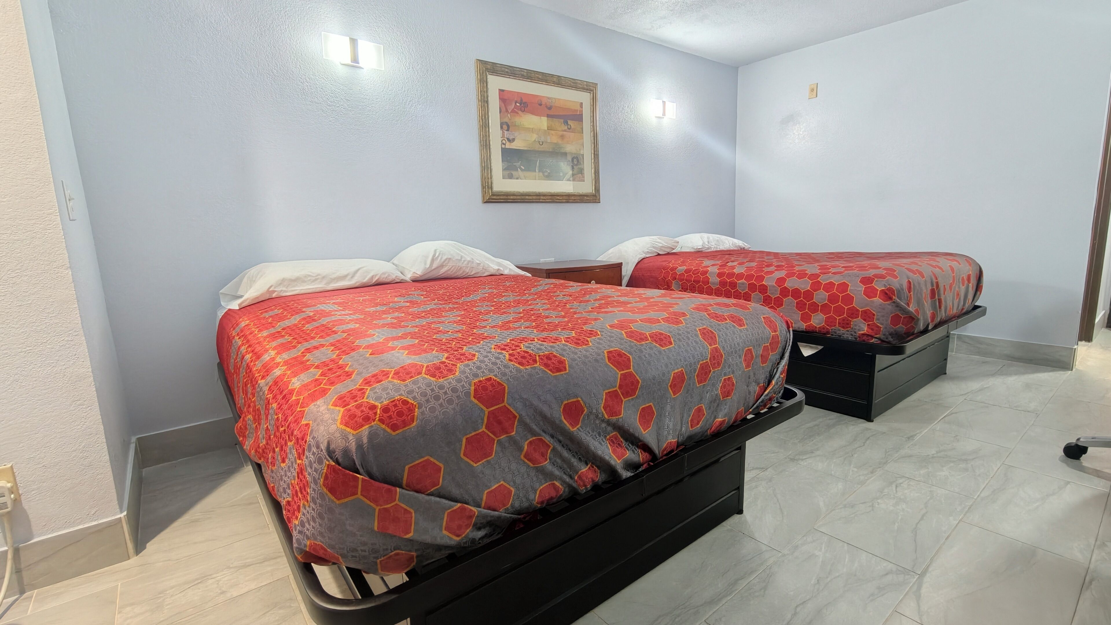 Room, 2 Queen Beds, Non Smoking | Iron/ironing board, free WiFi, bed sheets