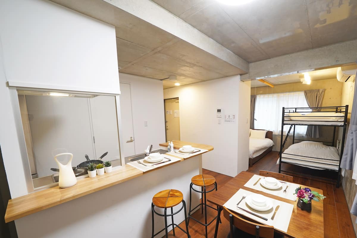 Family Studio, Non Smoking (1F) | Living area | Flat-screen TV