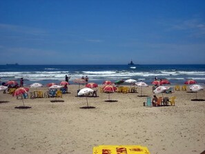 Beach nearby, sun-loungers