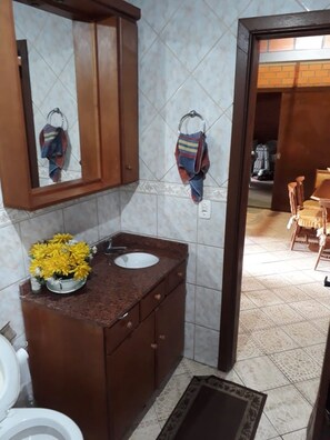 Hair dryer, toilet paper