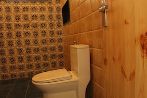 Dusche, Handtücher, Seife, Shampoo
