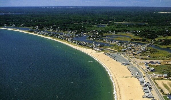 Beach nearby, sun-loungers, beach towels