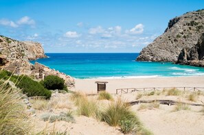 Beach nearby, sun-loungers