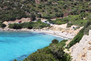 Beach nearby, sun-loungers
