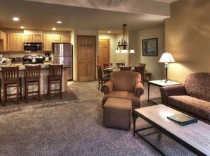 TV, fireplace - Ski-In/Ski-Out Condo at Grand Timber Lodge – March 7-14, 2026 – 2BD/2BA – SPG BK (Breckenridge)