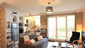 Televisie, een open haard en videospelletjes