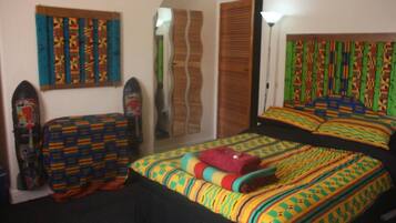 2 bedrooms, iron/ironing board, WiFi, bed sheets