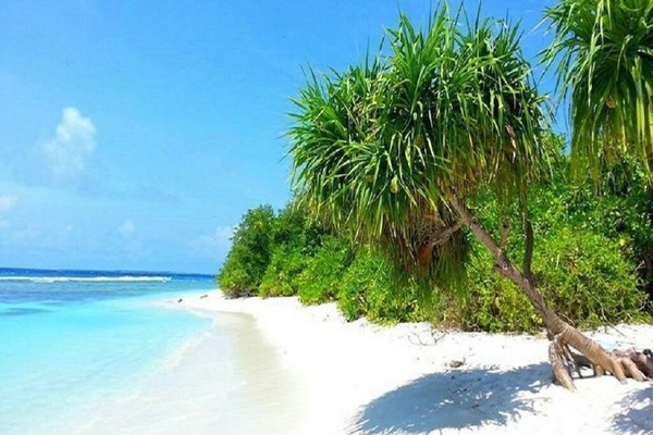 On the beach, white sand, beach towels, fishing