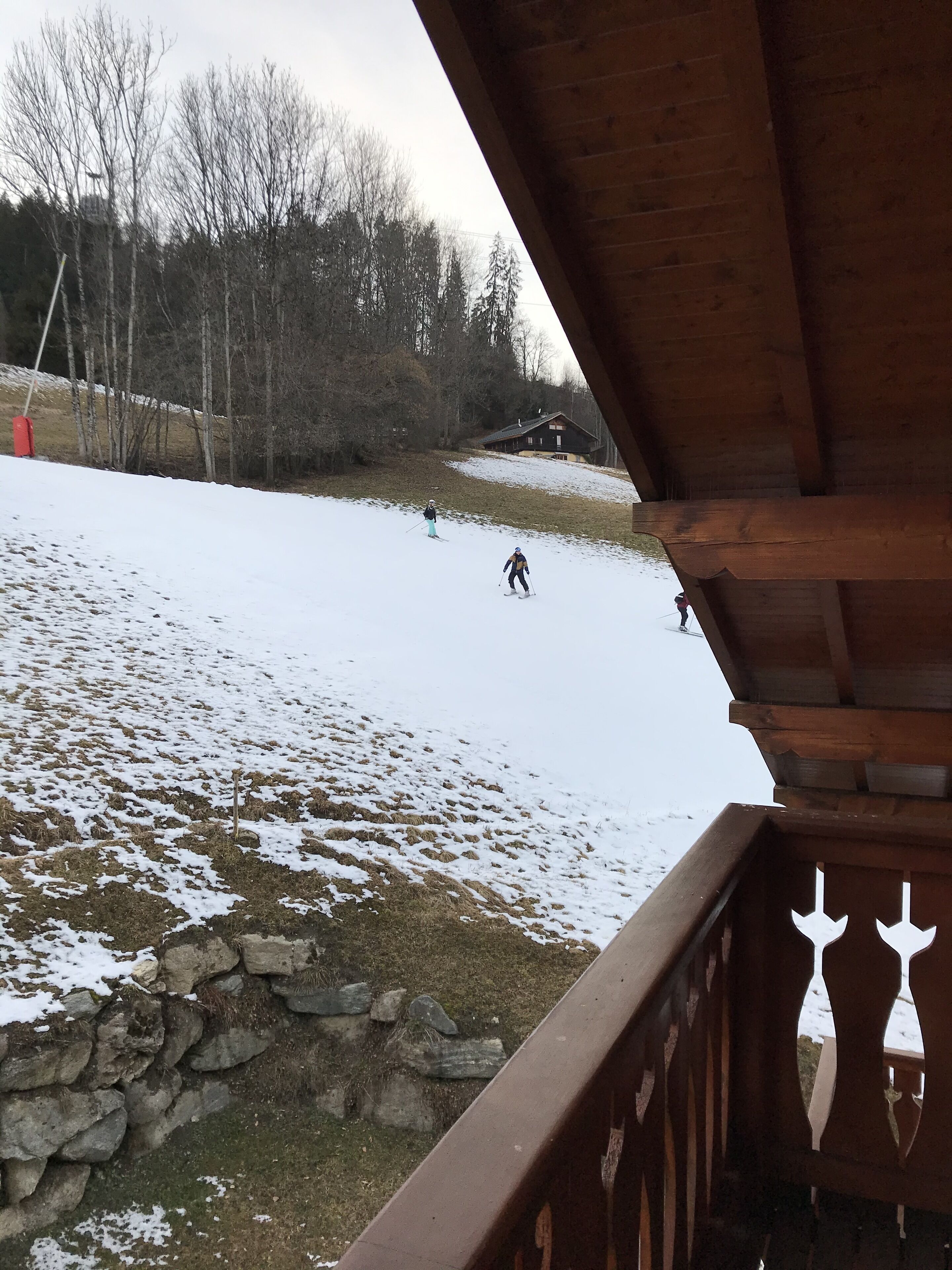 Piste de ski à coté du chalet 