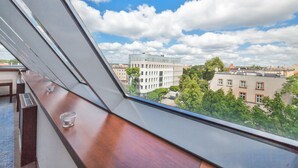 Byutsikt fra overnattingsstedet