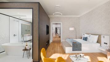 Presidential suite with Danube view | Hochwertige Bettwaren, Minibar, Zimmersafe, individuell eingerichtet