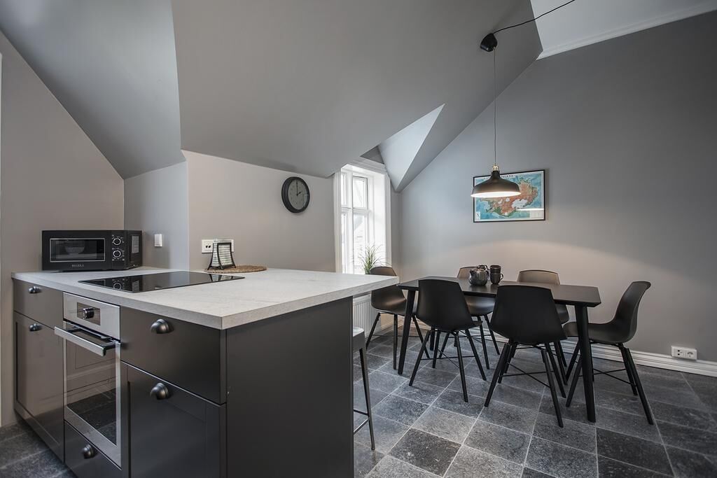 Apartment, 2 Bedrooms | Private kitchen | Full-sized fridge, microwave, oven, stovetop