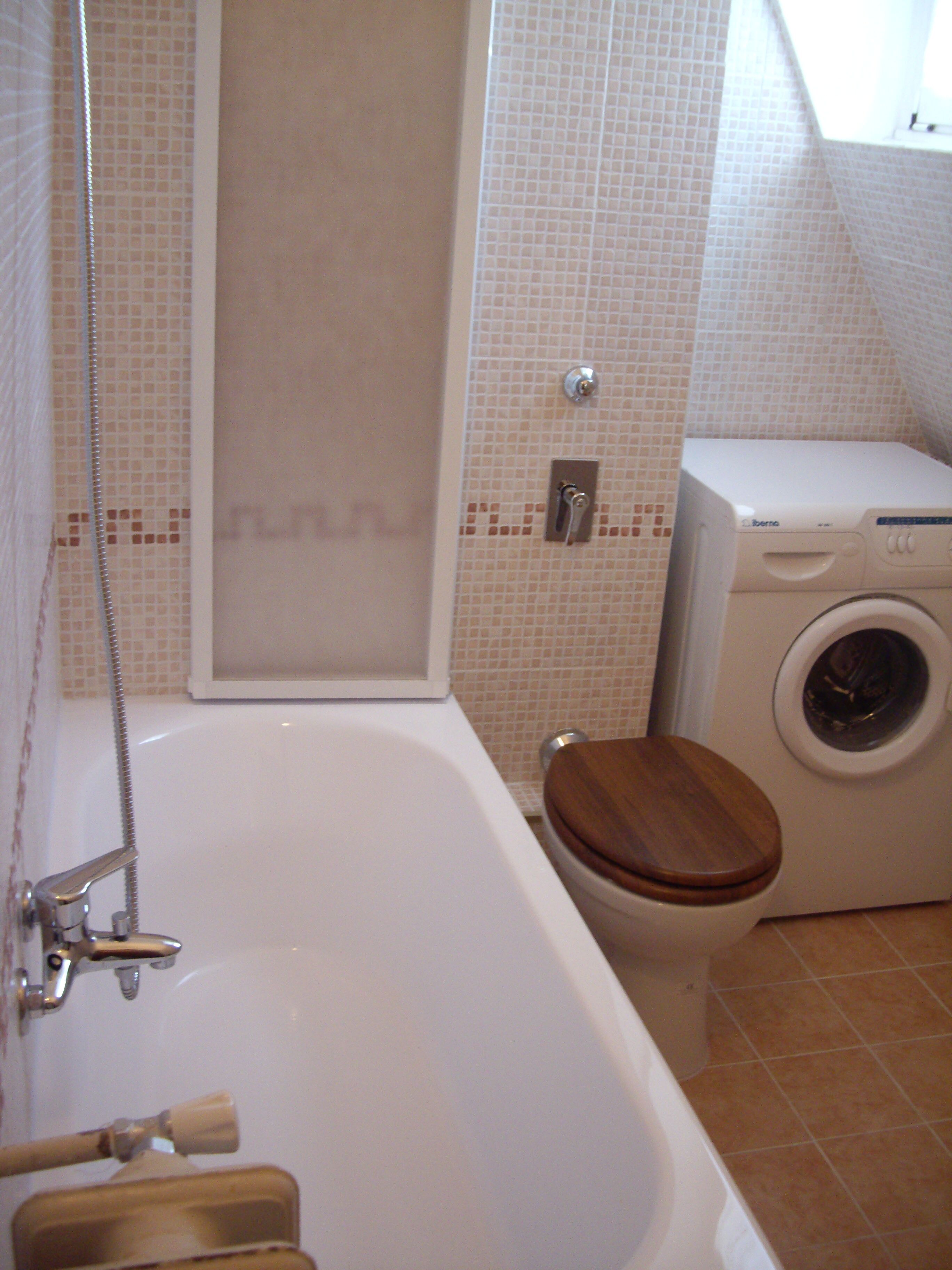 Hair dryer, towels, toilet paper