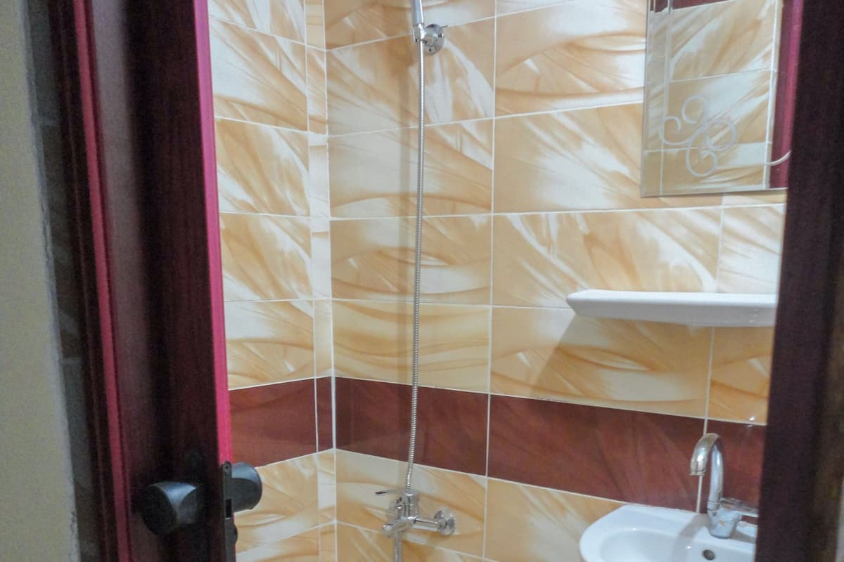 Panoramic Room | Bathroom | Shower, rainfall showerhead, bidet, towels