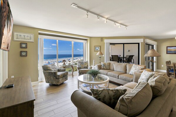 Smart TV, DVD player - 5th floor oceanfront villa with panoramic ocean views on multiple balconies! (Hilton Head Island)