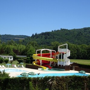 Outdoor pool - Camping Echo Du Malpas (Monceaux-sur-Dordogne)