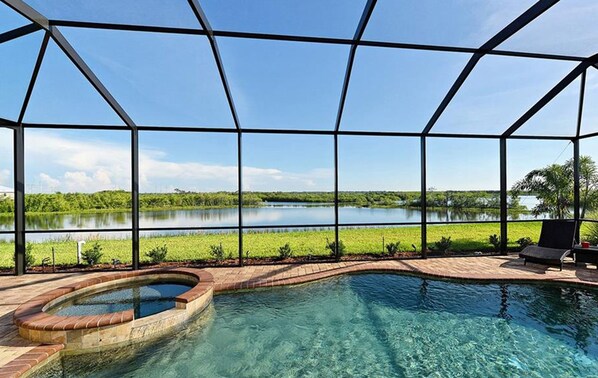 Outdoor pool, a heated pool