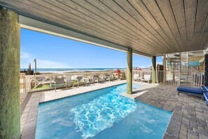 Outdoor pool, a heated pool