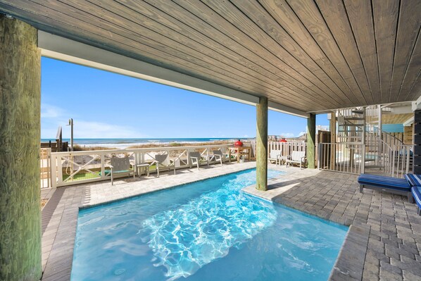 Outdoor pool, a heated pool