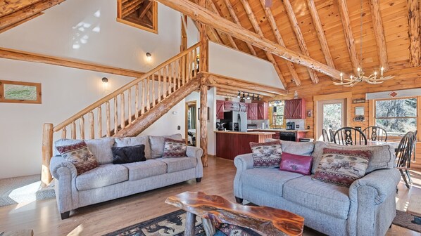 TV, caminetto, lettore DVD, tavolo da ping pong