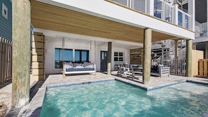 Outdoor pool, a heated pool