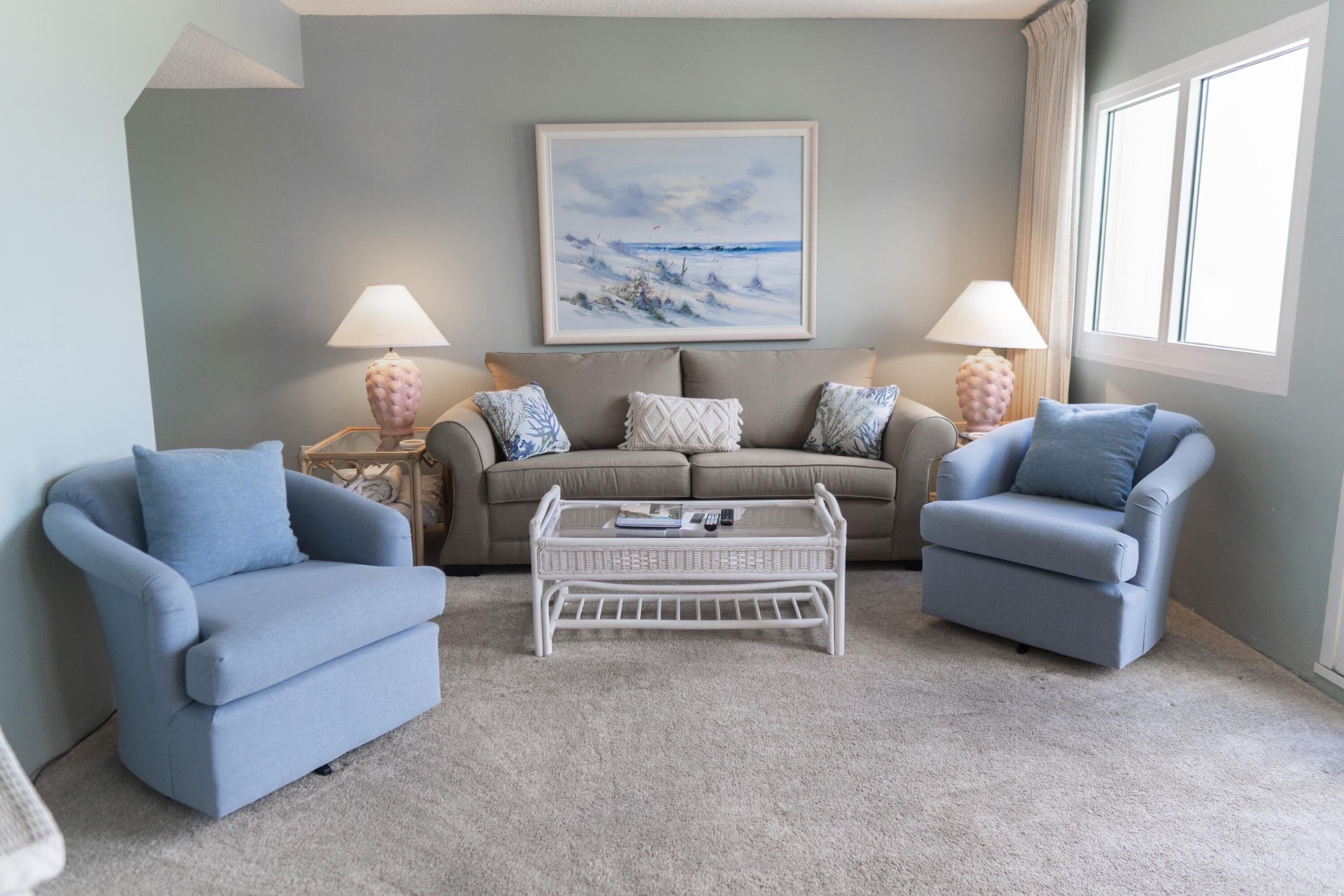 Cozy two bedroom, 2.5 bath, gulf-front tower unit on west end of beach