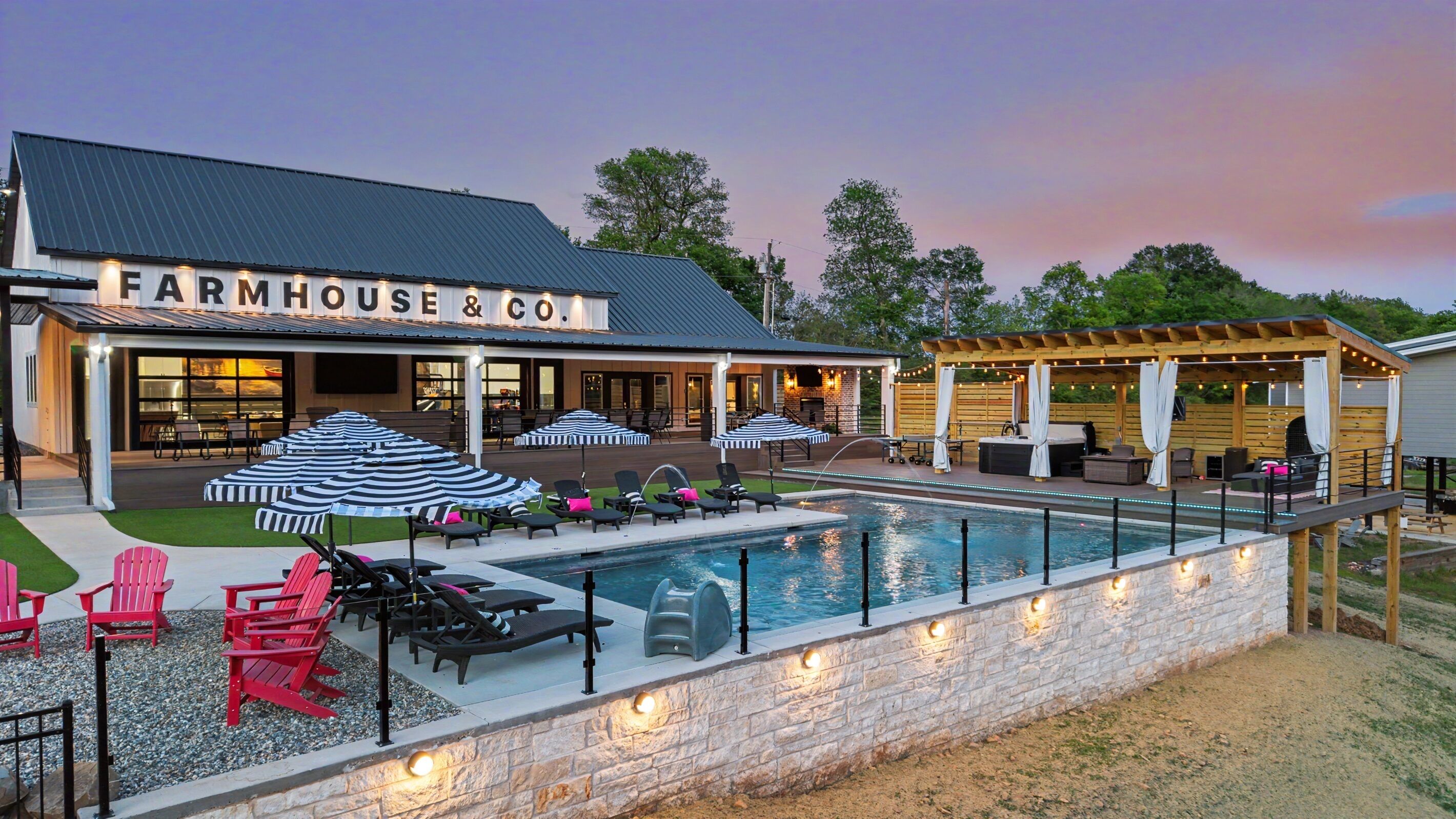 A heated pool