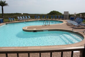 Outdoor pool, a heated pool - 12th Floor Penthouse Beachfront, Large Balcony, Amazing Views, 3 Pools, Tennis (South Padre Island)