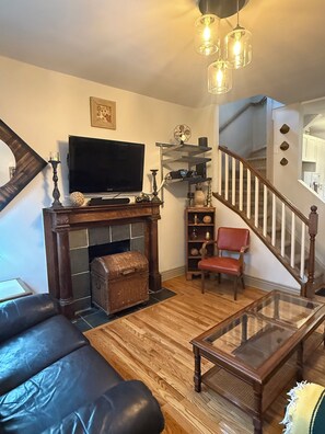 TV, DVD player, stereo