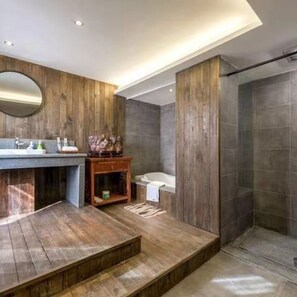 Deluxe Double Room, Non Smoking | Bathroom | Shower, rainfall showerhead, free toiletries, hair dryer - Zhenchuang Tingyu Pingjiang Inn No.2 (Suzhou)