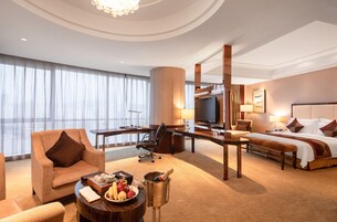 Suite Deluxe, non-fumeurs | Coin séjour | Télévision