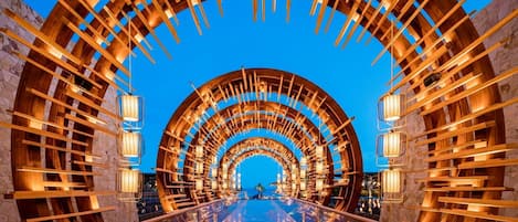 Piscina externa, piscina aquecida