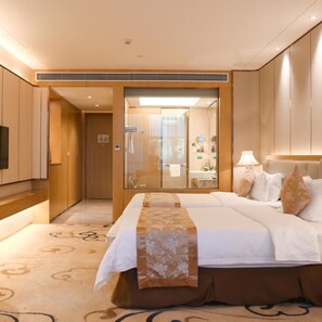 Business-Zweibettzimmer, Nichtraucher | Minibar, Verdunkelungsvorhänge, kostenloses WLAN, Bettwäsche