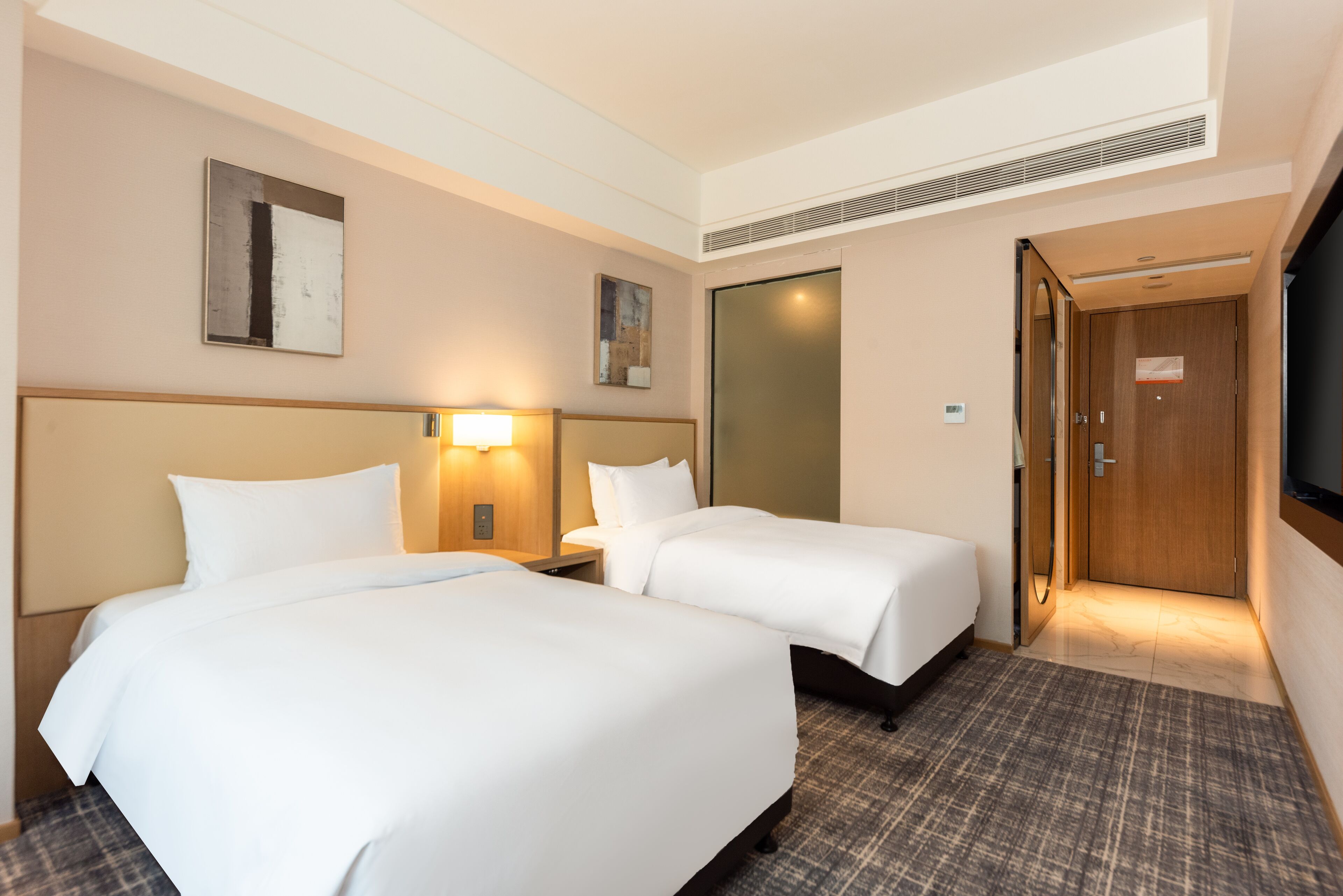 down duvets, memory-foam beds, desk, free wifi