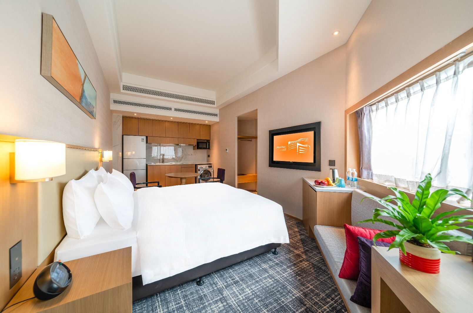 deluxe apartment | down duvets, memory-foam beds, desk, free wifi