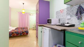 Apartment, 1 Bedroom | Private kitchenette | Fridge, stovetop, coffee/tea maker, electric kettle