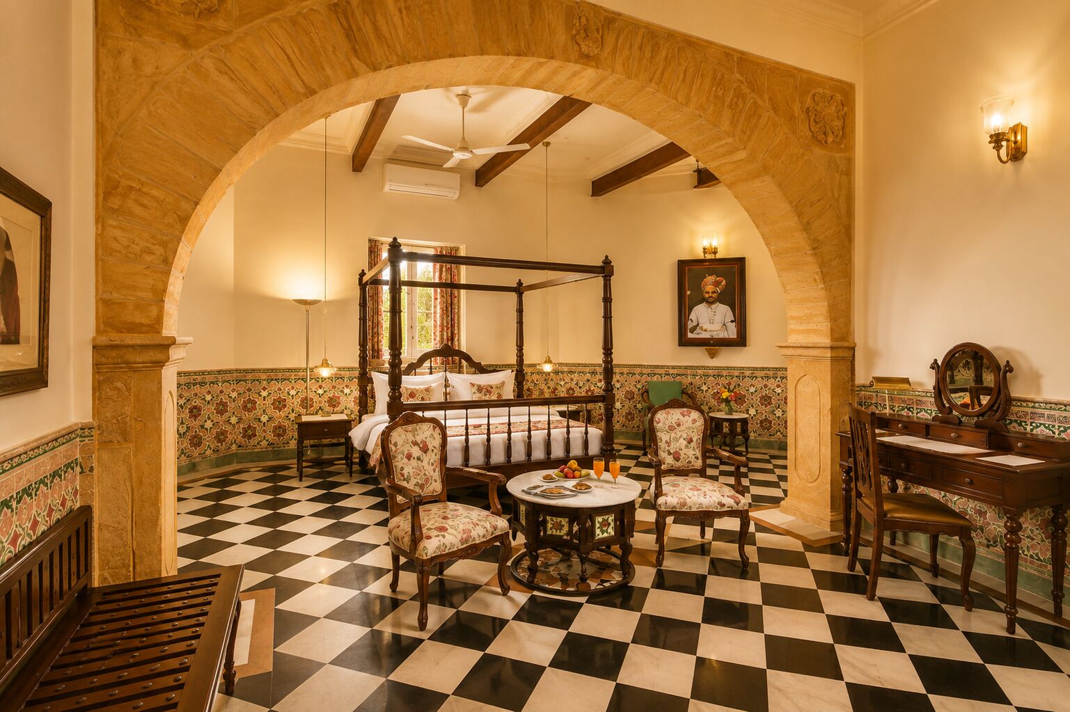 Ropa de cama de alta calidad y minibar 