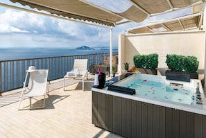 Exclusive Double Room, Terrace, Sea View | Minibar, in-room safe, desk, blackout drapes