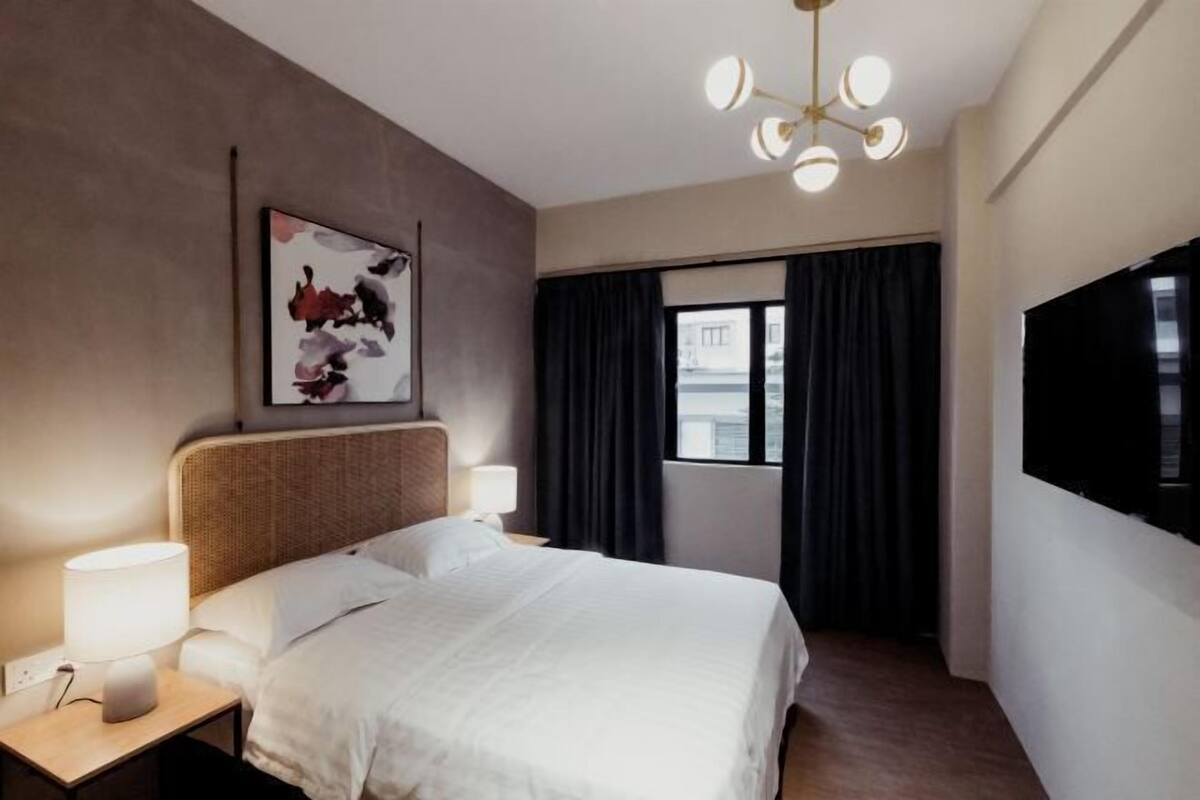 1 bedroom, desk, iron/ironing board