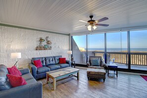 Flat-screen TV, table tennis - Ocean View Delight, Resort Pools, Private Boardwalk | MP301 (Port Aransas)