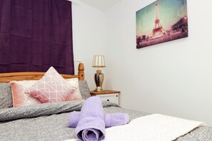 2 bedrooms, iron/ironing board, travel crib, WiFi