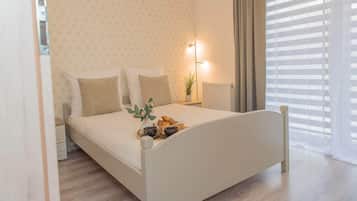 Departamento Deluxe | 1 habitación, sábanas de algodón egipcio y ropa de cama de alta calidad
