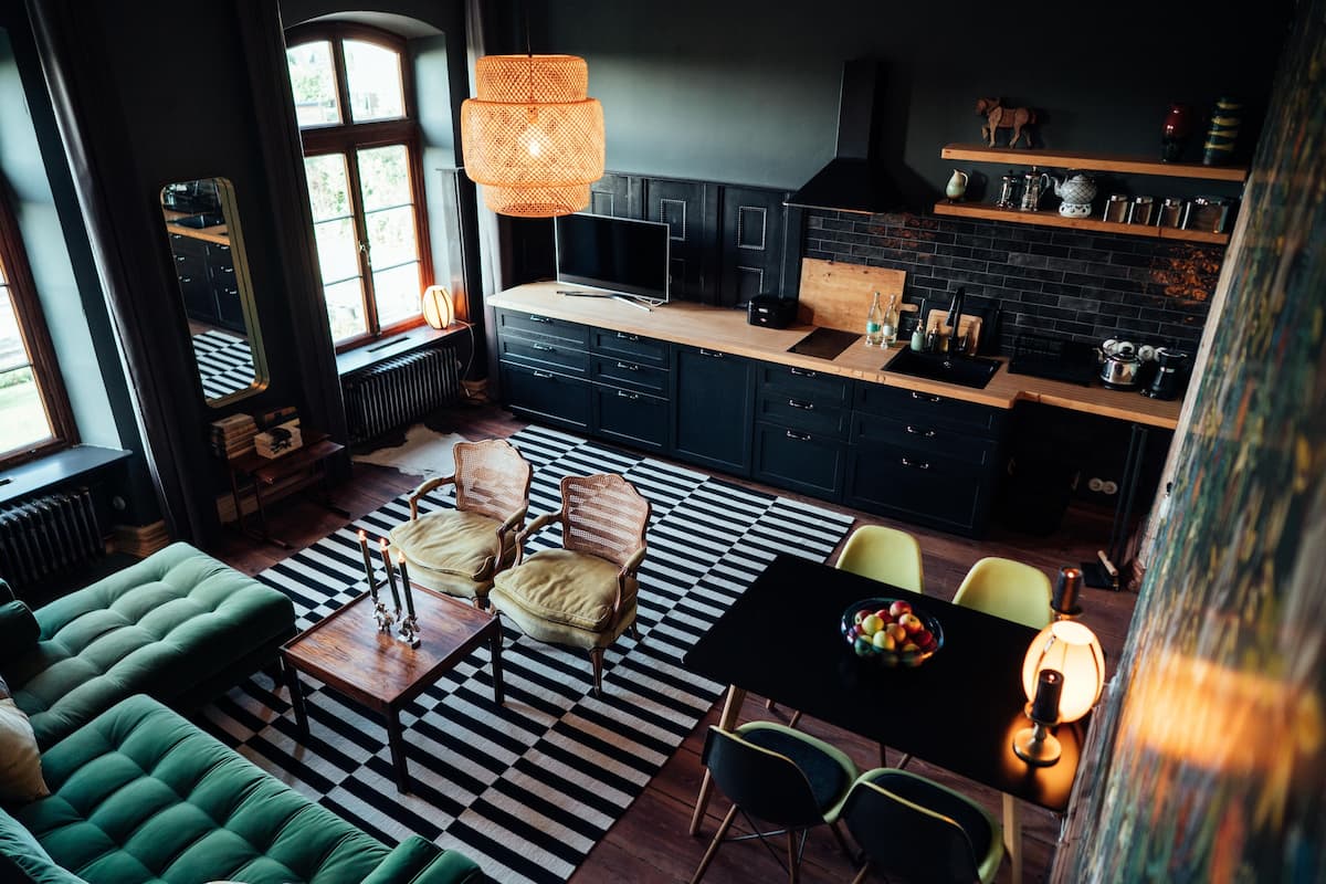 Apartment (Blauer Affe) | Wohnzimmer | Flachbildfernseher