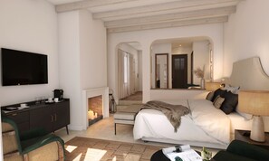 Frigobar, cofres nos quartos, cortinas blackout, quartos à prova de som