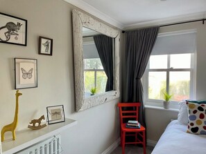 2 bedrooms, iron/ironing board, travel crib, WiFi