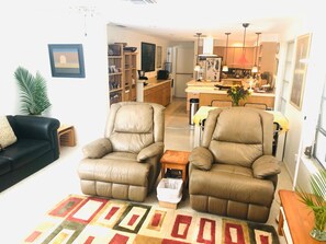 TV, DVD player, books